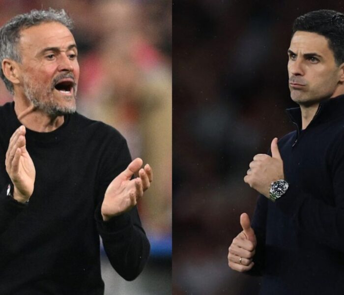 arteta e luis enrique arsenal psg