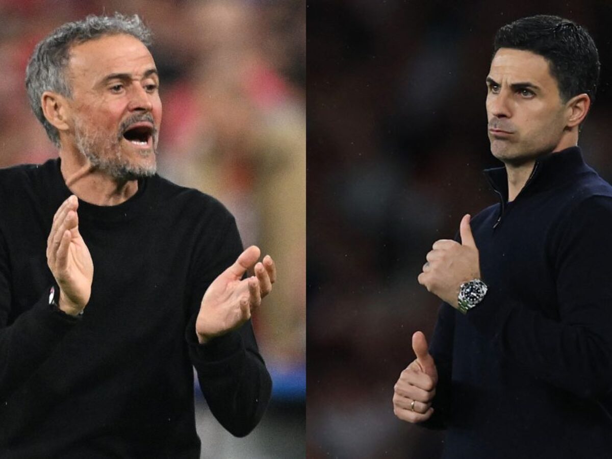 arteta e luis enrique arsenal psg