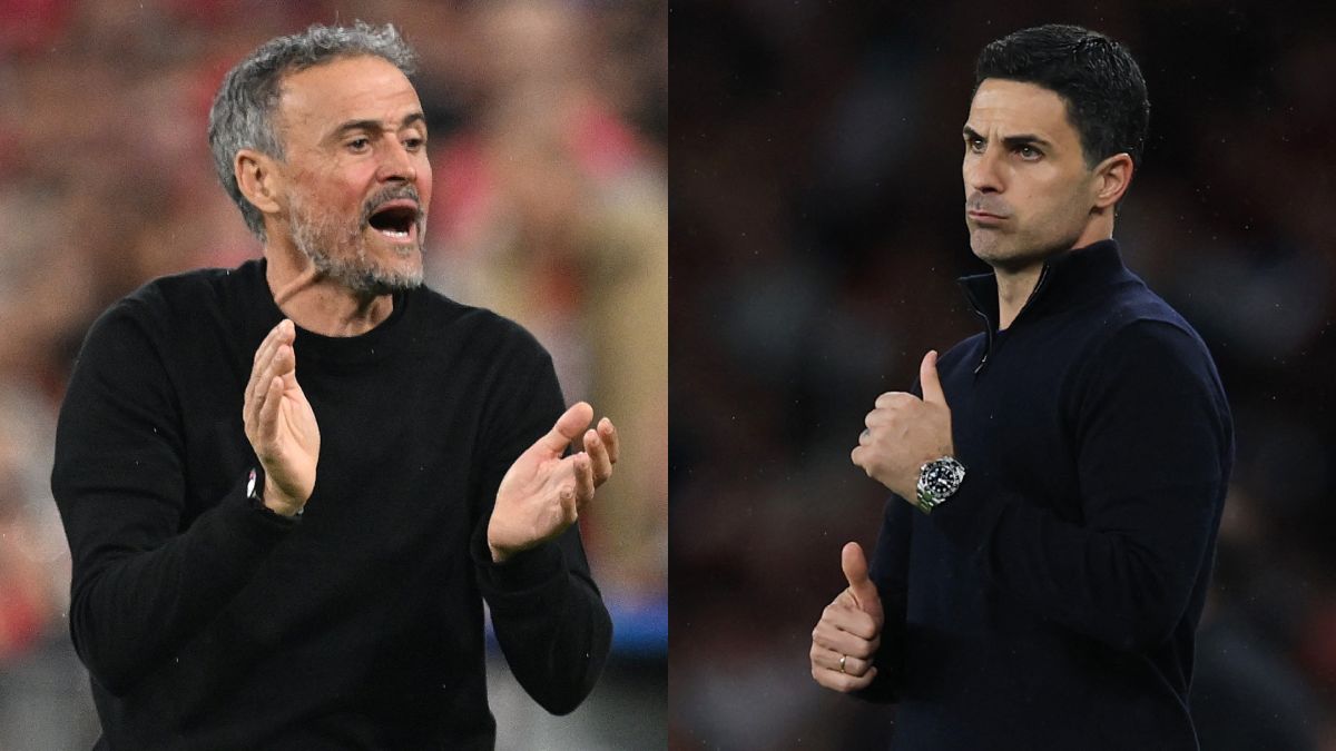 arteta e luis enrique psg e arsenal champions league