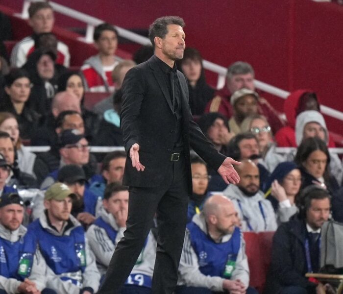 Diego Simeone. treinador do Atlético de Mardrid. Foto: AP Photo/Alastair Grant