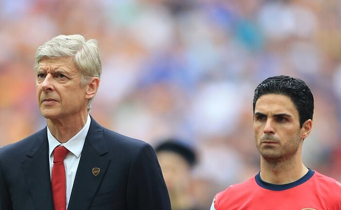 arteta e wenger arsenal