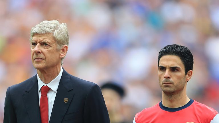 arteta e wenger arsenal