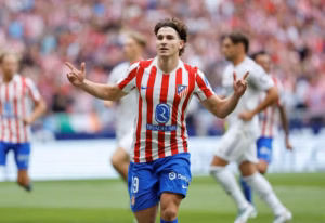 Atlético de Madrid, Julián Alvarez. Foto: Oscar del Pozo/AFP