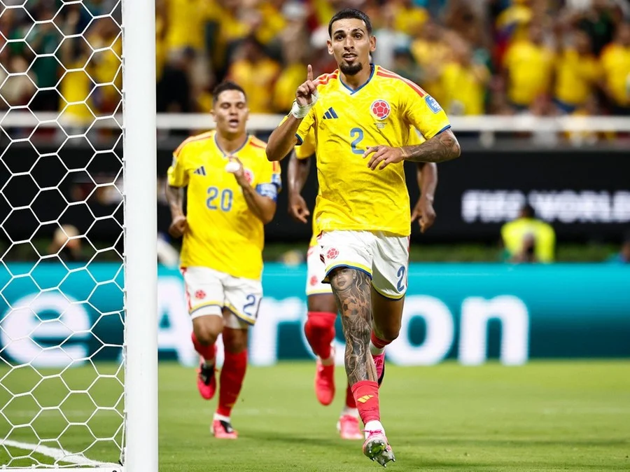 Colômbia - Muñoz festeja gol contra RD Congo