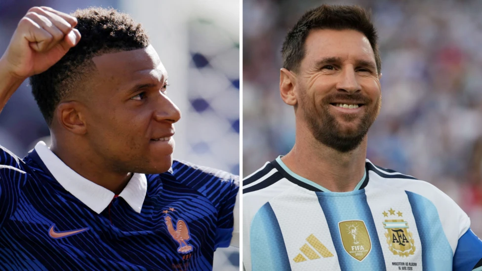 Copa do Mundo Mbappe Messi