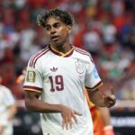 Lamine Yamal, Uruguai x Espanha, Copa do Mundo 2026. Foto: Carl Recine/Getty Images