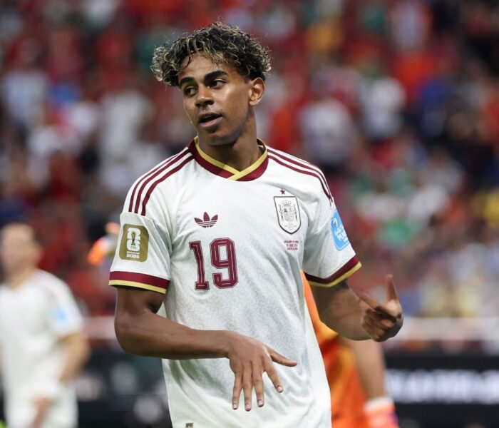 Lamine Yamal, Uruguai x Espanha, Copa do Mundo 2026. Foto: Carl Recine/Getty Images