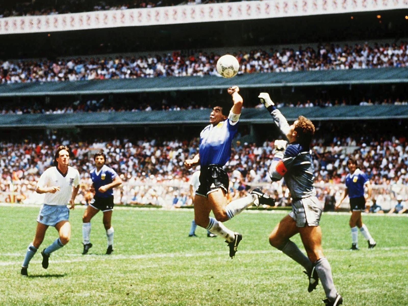 Argentina x Inglaterra, Copa do Mundo 1986. Foto: Reprodução/TV