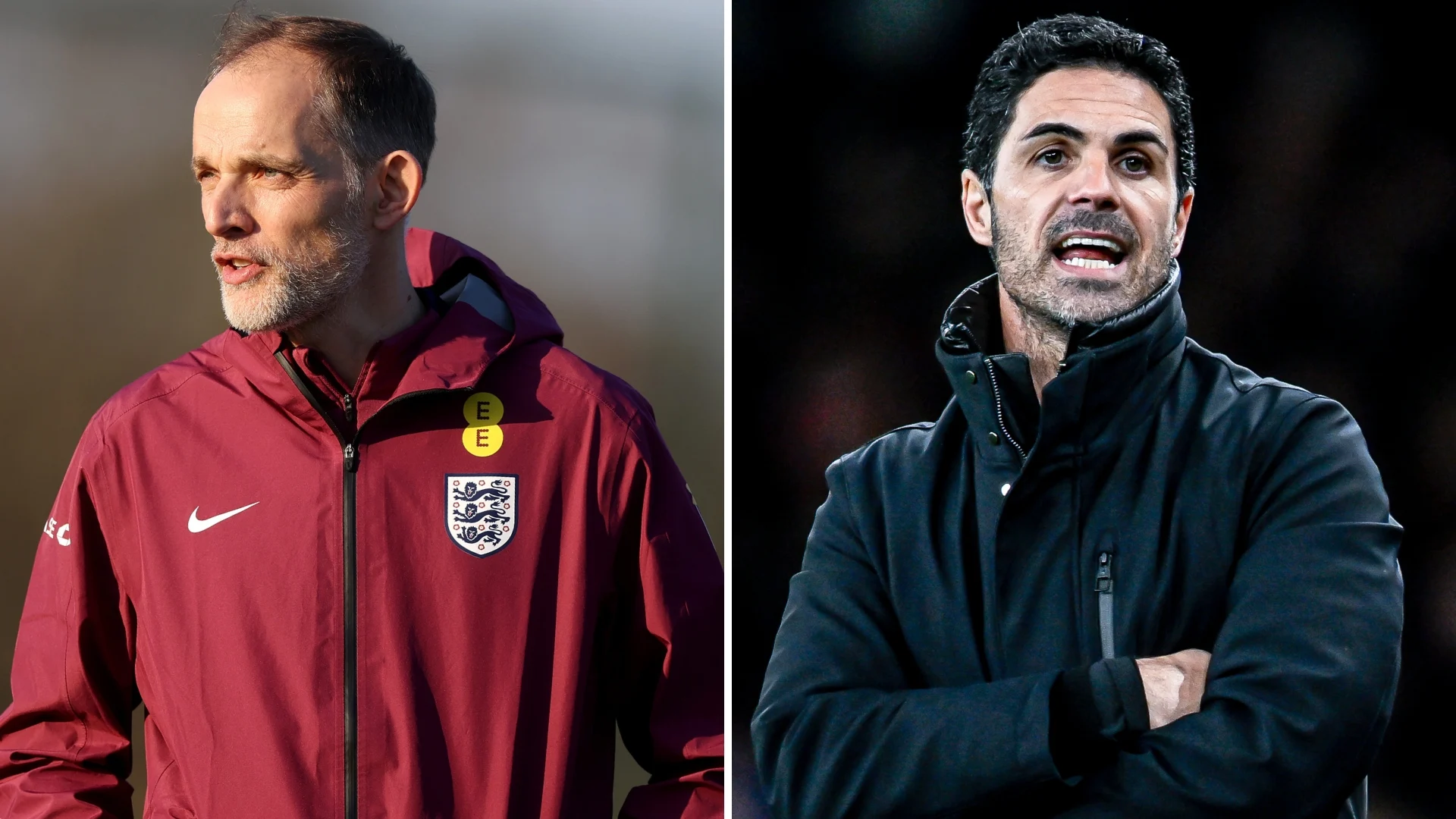 tuchel e arteta inglaterra