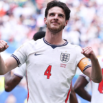 Declan Rice marcou na vitória da Inglaterra sobre a França