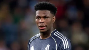 Aurelién Tchouaméni, Real Madrid. Foto: Reprodução/Getty Images via Sport.