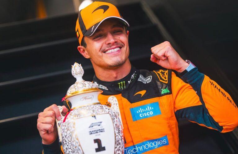 Norris volta a sonhar com o título após sequência perfeita, mas pede mais à McLaren