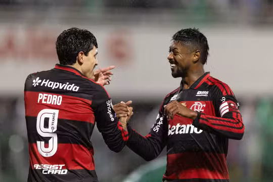Pedro e Bruno Henrique, Chapecoense x Flamengo, Brasileirão 2026. Foto: Liamara Polli/AGIF