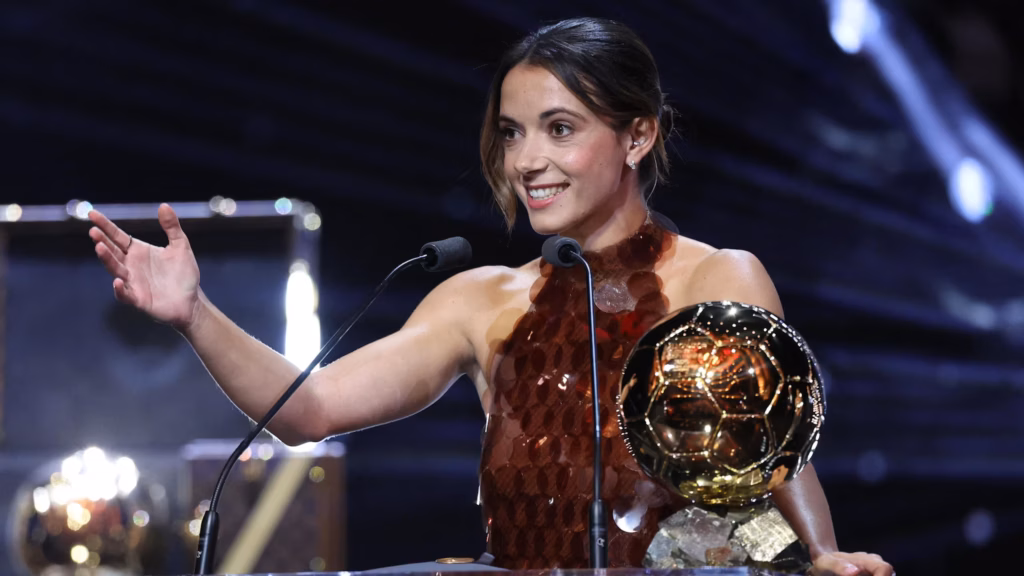 Aitana Bonmatí, Barcelona, Bola de Ouro. Foto: Reprodução/UEFA.com