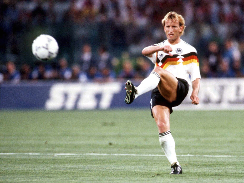 Andreas Brehme, Alemanha 1990. Foto: Lutz Bongarts/Getty Images