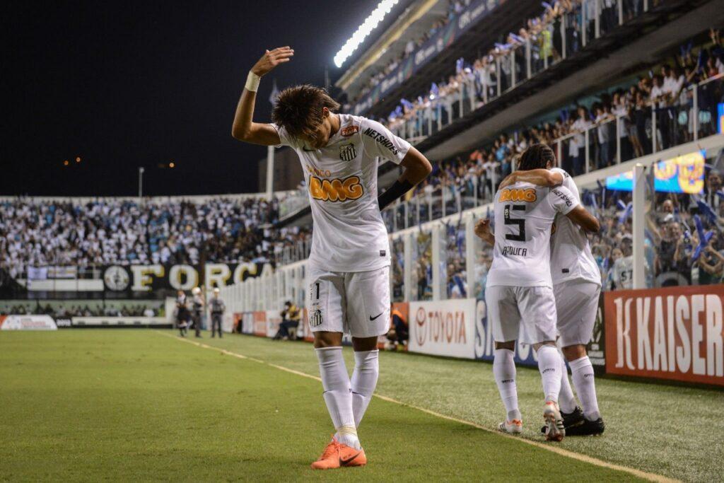 Neymar, Santos x Bolívar, Libertadores 2012. Foto: Yasuyochi Chiba/AFP/Getty Images