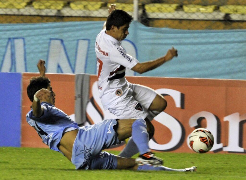 Bolívar x São Paulo, Libertadores 2013. Foto:  Aizar Raldes/AFP via Getty Images