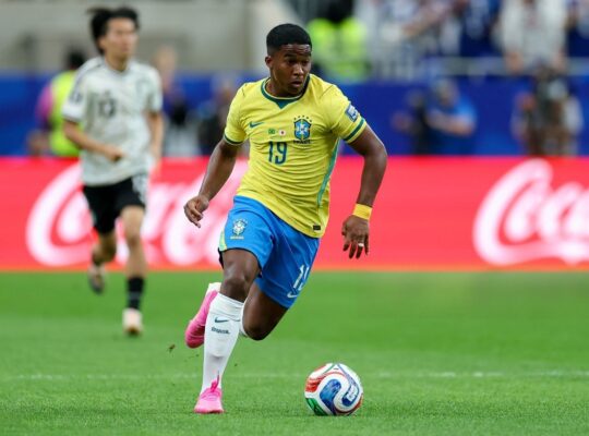 Endrick, Brasil x Japão, Copa do Mundo 2026. Foto: Torbjorn Tande/DeFodi via Getty Images