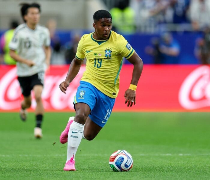 Endrick, Brasil x Japão, Copa do Mundo 2026. Foto: Torbjorn Tande/DeFodi via Getty Images