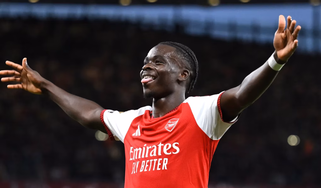 Bukayo Saka, Arsenal, Premier League. Foto: Reprodução/Arsenal FC via site oficial.