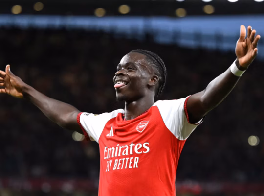 Bukayo Saka, Arsenal, Premier League. Foto: Reprodução/Arsenal FC via site oficial.