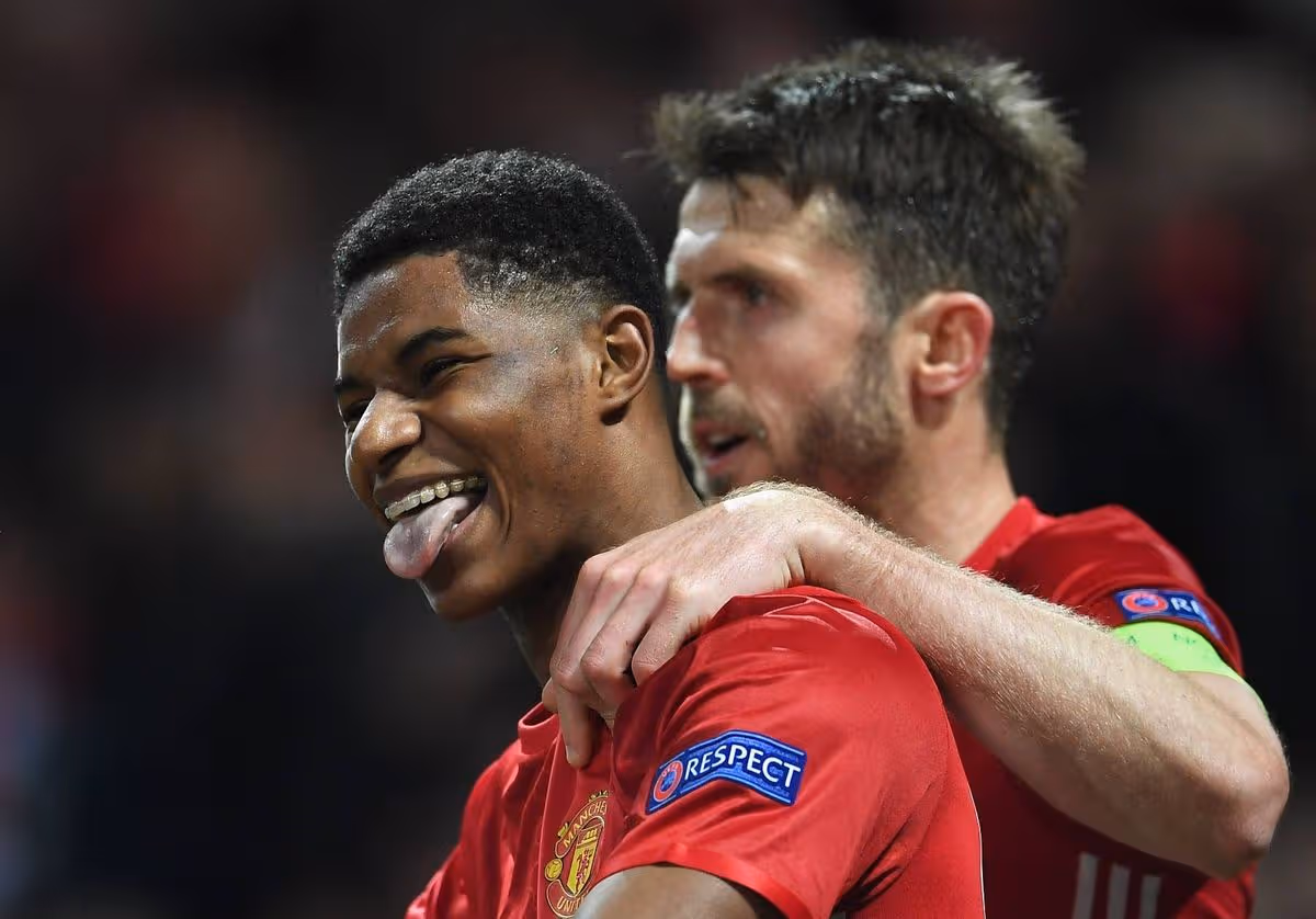 Manchester United, Marcus Rashford, Michael Carrick. Foto: Laurence Griffiths/Getty Images.