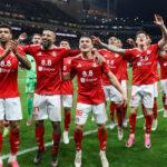 Jogadores do Internacional comemoram classificação contra Corinthians