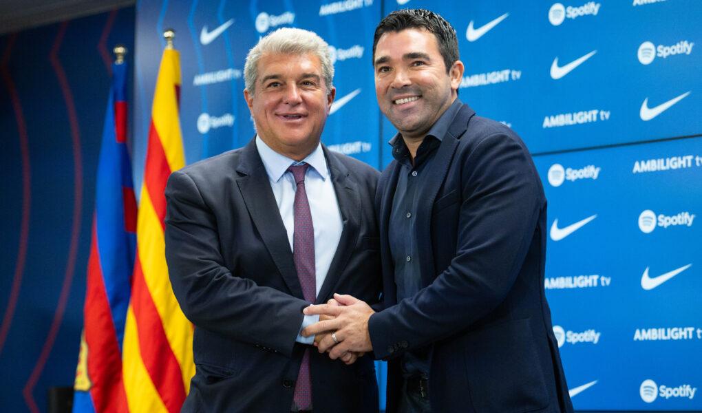 Joan Laporta, Deco, Barcelona. Foto: Pere Puntí/Mundo Deportivo.