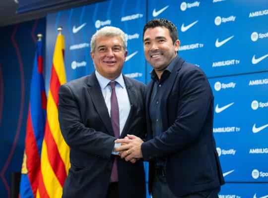 Joan Laporta, Deco, Barcelona. Foto: Pere Puntí/Mundo Deportivo.