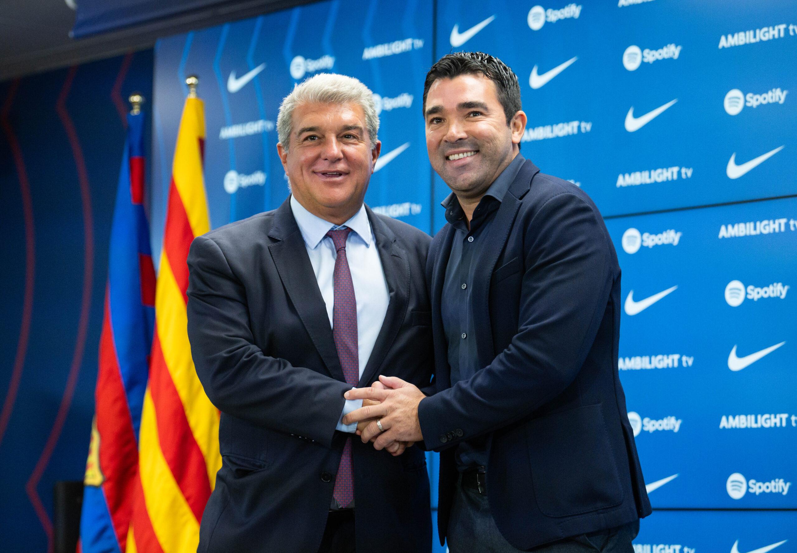 Joan Laporta, Deco, Barcelona. Foto: Pere Puntí/Mundo Deportivo.