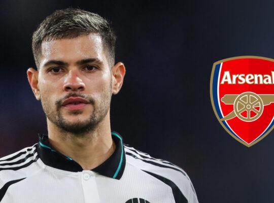 Bruno Guimarães, Newcastle United, Arsenal. Foto: Reprodução/Football 365.com