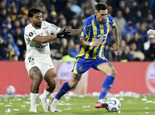 Rosario Central x Corinthians, Libertadores 2026. Foto: Marcelo Manera/AFP.