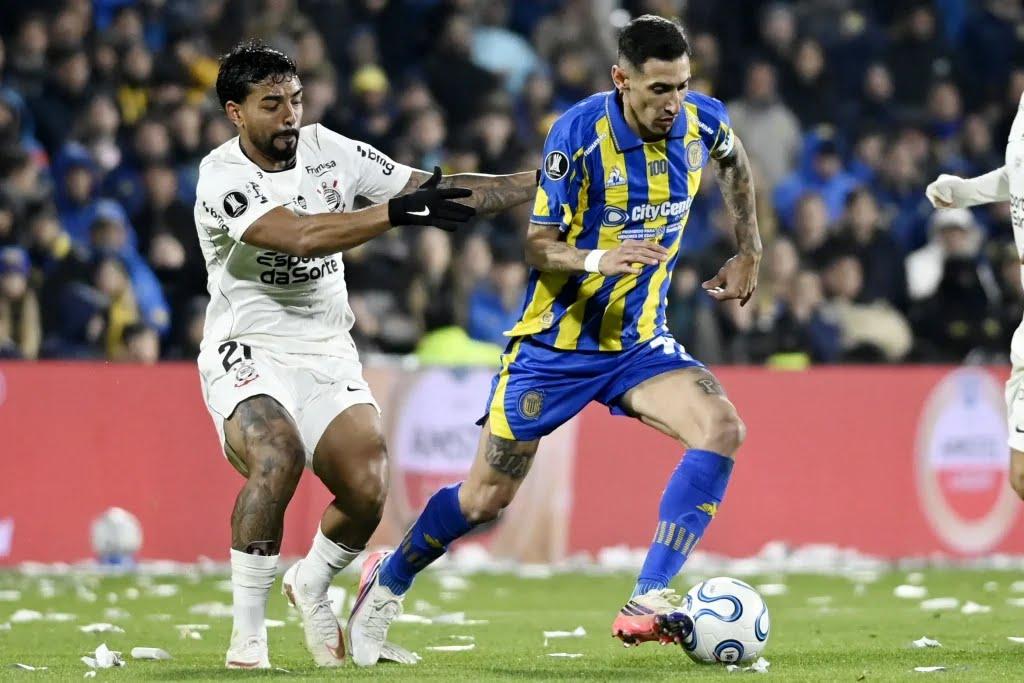 Rosario Central x Corinthians, Libertadores 2026. Foto: Marcelo Manera/AFP.