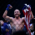 Justin Gaethje após vencer Ilia Topuria no UFC Casa Branca