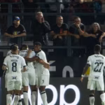 Jogadores do Atlético-MG comemoram gol da vitória sobre Red Bull Bragantino