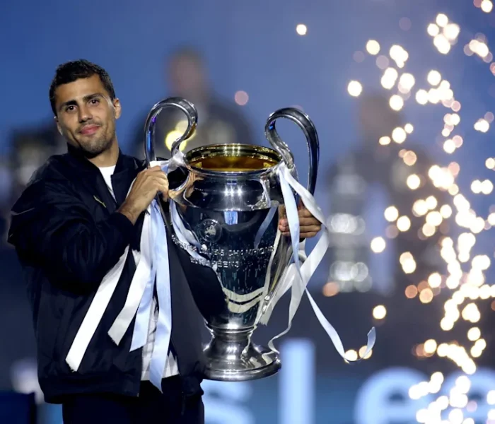 Rodri, Champions League. Foto: Lewis Storey/Getty Images.