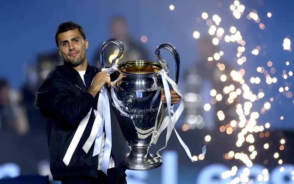 Rodri, Champions League. Foto: Lewis Storey/Getty Images.