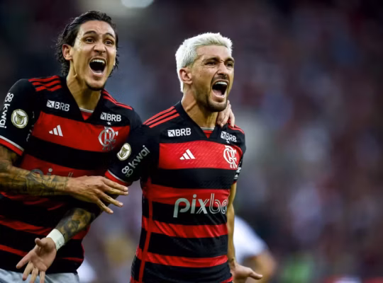 Pedro e Arrascaeta Flamengo