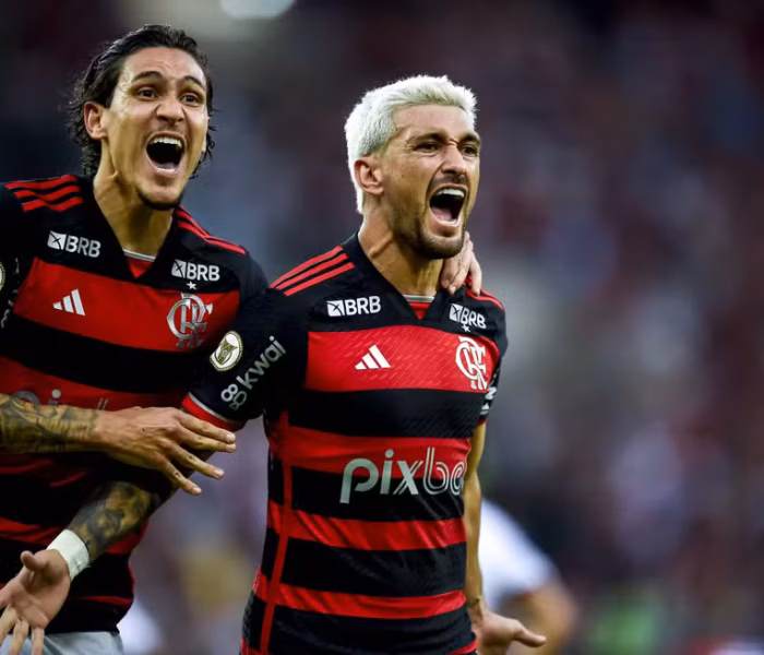 Pedro e Arrascaeta Flamengo