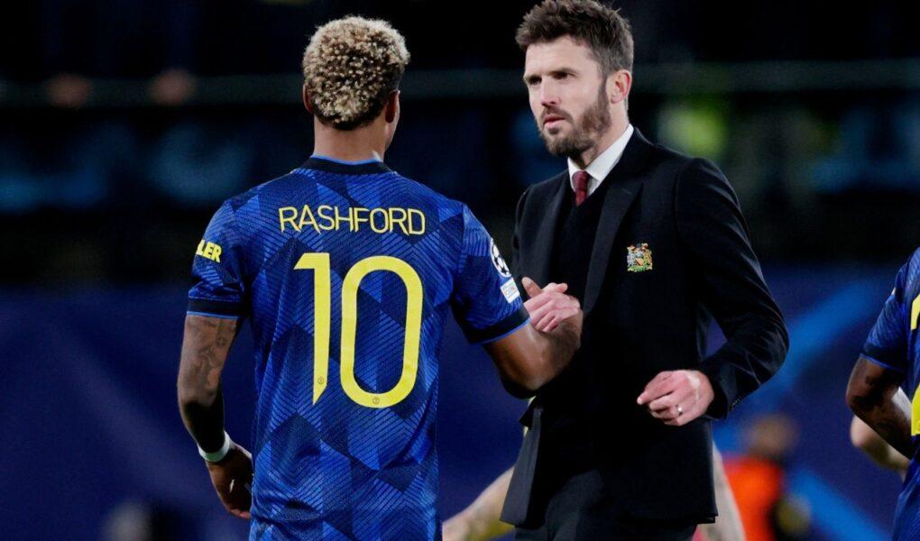 Michael Carrick, Marcus Rashford, Manchester United. Foto: David S. Bustamante/Soccrates/Getty Images