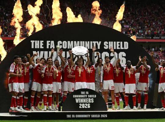 Arsenal campeão do Community Shield de 2026