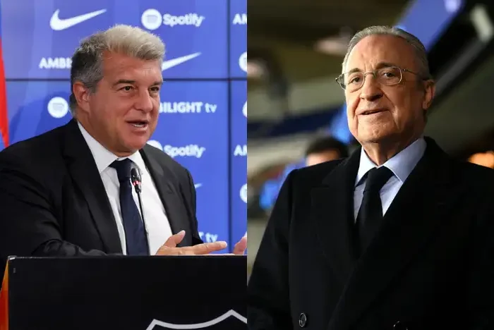 joan laporta e florentino perez barcelona real madrid rodri