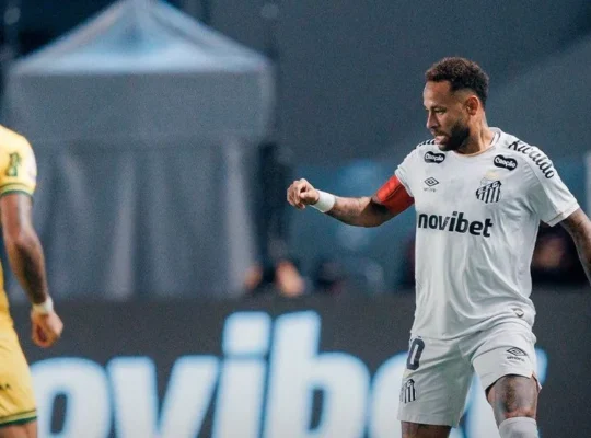 Neymar no jogo do Santos contra o Mirassol