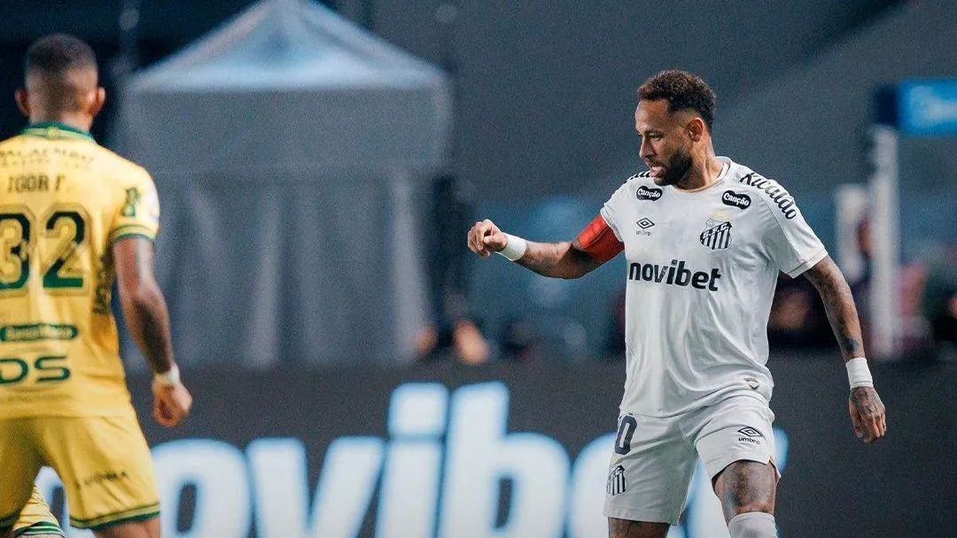 Neymar no jogo do Santos contra o Mirassol