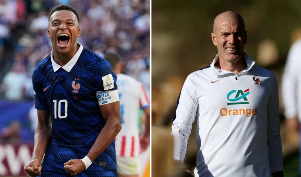 zidane e mbappe frança