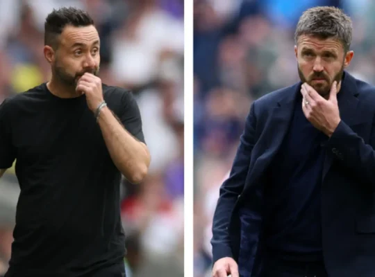 roberto de zerbi e michael carrick premier league técnicos