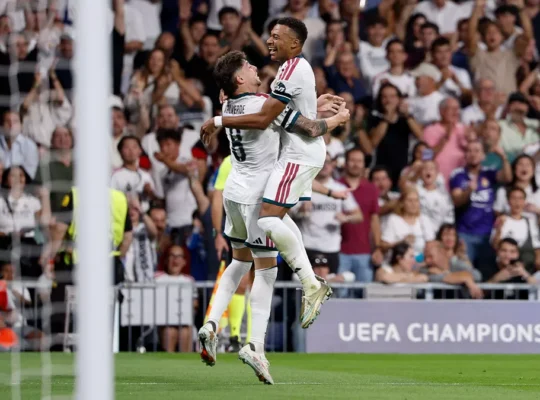 Real Madrid x Inter de Milão, UEFA Champions League 2026/27. Foto: Víctor Carretero, Antonio Villalba, María Jiménez e Sara Gordon/Real Madrid via site oficial.