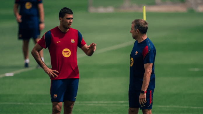 hansi flick e rodri barcelona