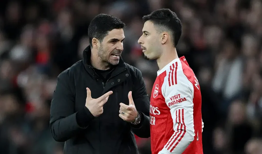 arteta e gabriel martinelli arsenal