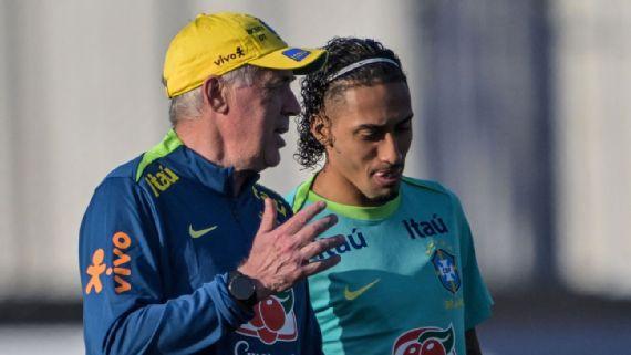 ancelotti e raphinha seleção brasileira